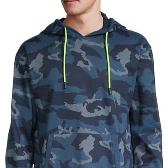 SOVEREIGN Code BNWOT Mens Hooded Sweatshirt Medium "Oracle" Blue Camo - Picture 2 of 8
